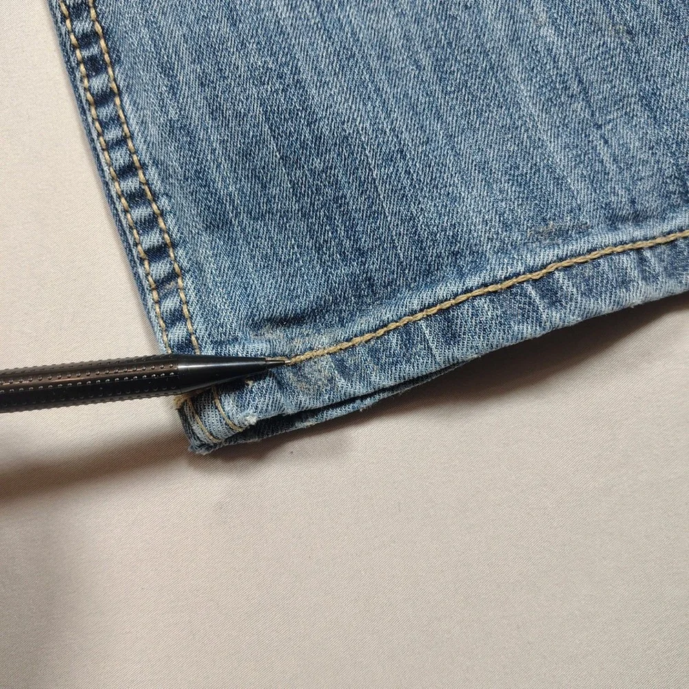 Rock & Roll Denim Bootcut Men 38x34 Blue Relaxed Double Barrel Stretch Denim